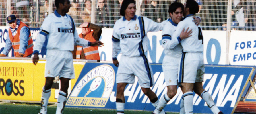 Alvaro Recoba's goal to Empoli on January 25th, 1998, a deadly left-foot lob from his midfield line, saved the day for Gigi Simoni's Inter
