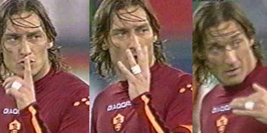 On February 4, 2004, Roma and Juventus squared off in a game mostly remembered for Francesco Totti’s display of Italian hand gestures communication skills