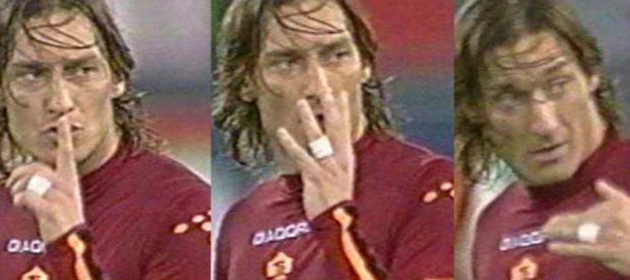 On February 4, 2004, Roma and Juventus squared off in a game mostly remembered for Francesco Totti’s display of Italian hand gestures communication skills