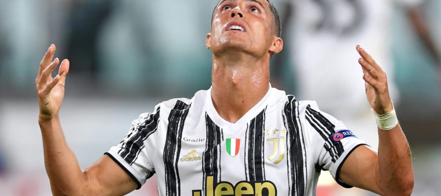 Cristiano Ronaldo in despair after Juventus crashed out of Champions League at the hand of Lyon