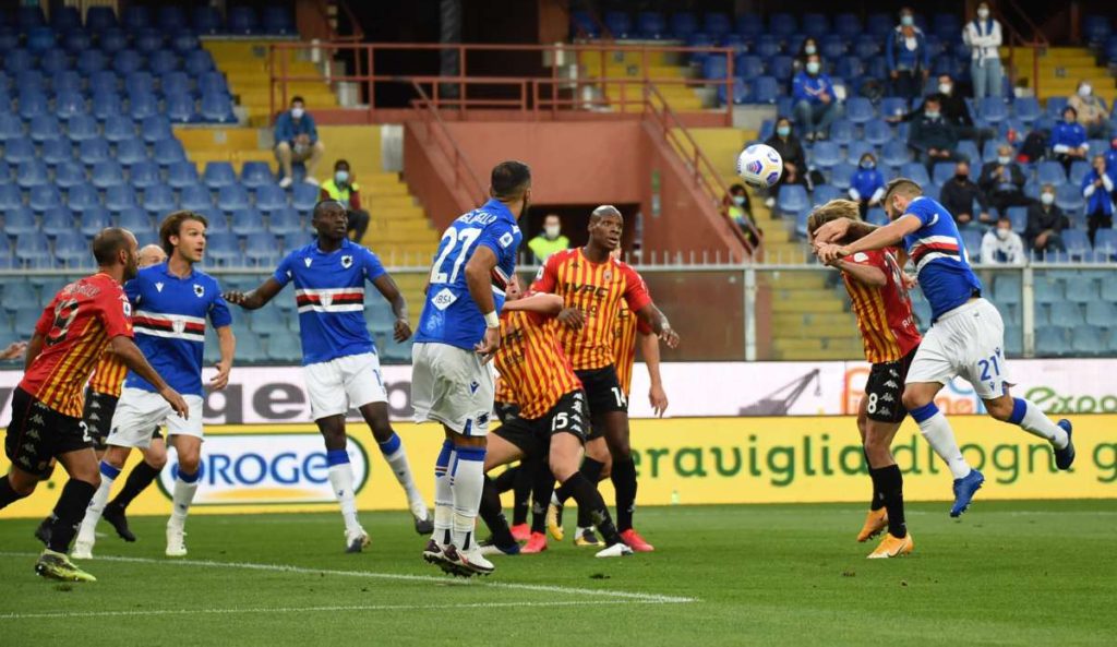 Benevento stormed back to recover from a 0-2 gap and shock Sampdoria at the Luigi Ferraris Stadium with a late Gaetano Letizia goal
