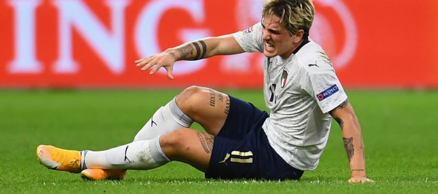 Nicoló Zaniolo surrered an ACL injury during the match between Italy and the Netherlands