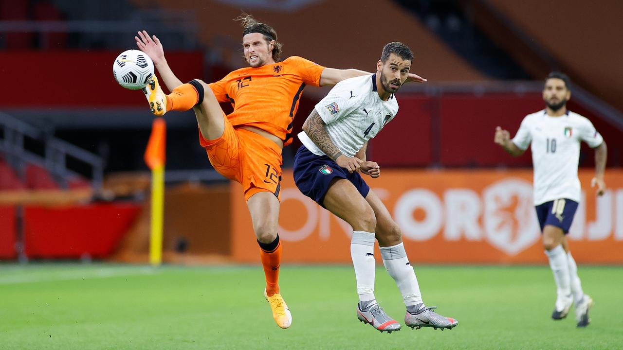 Leonardo Spinazzola was best performer for Italy on Monday night, winning most of his duel against Hans Hateboer of the Netherlands