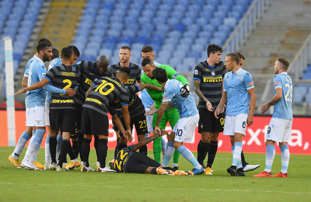 Lazio and Inter shared the spoils at the Stadio Olimpico in a match that saw two players sent off for what were some simply pathetic simulations