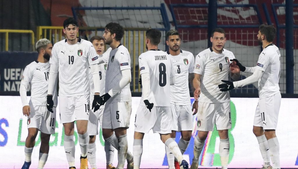 Italy bested Bosnia away with a two-nil result and finished atop of its Nations League group, earning their spot in the final four