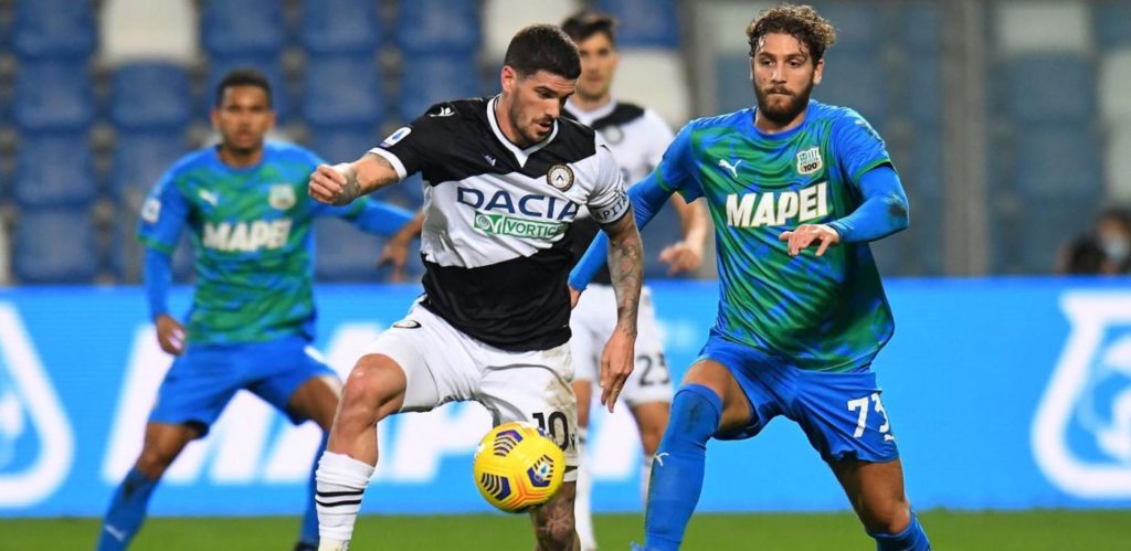 Sassuolo had a great chance to consolidate their second place in the Serie A table but wasted it as they engaged in a goalless stalemate with Udinese