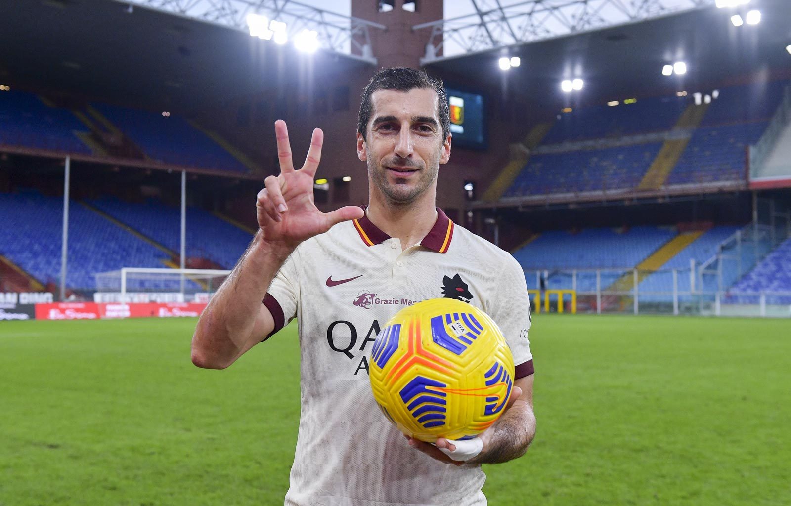 Henrikh Mkhitaryan stole the show with a hat-trick tonight, scoring all the goals as Roma won 3-1 at Genoa in the Serie A Round 7