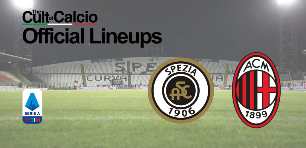 Spezia receive Milan at their Alberto Picco Stadium in Serie A Round 22 and here are the official lineups confirmed by both clubs