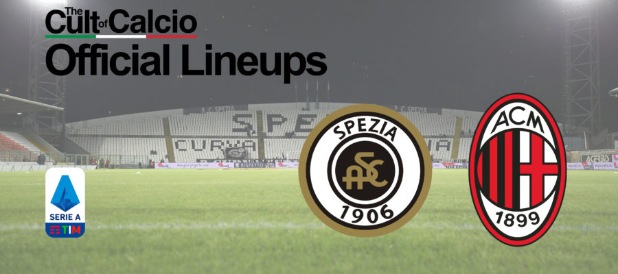 Spezia receive Milan at their Alberto Picco Stadium in Serie A Round 22 and here are the official lineups confirmed by both clubs