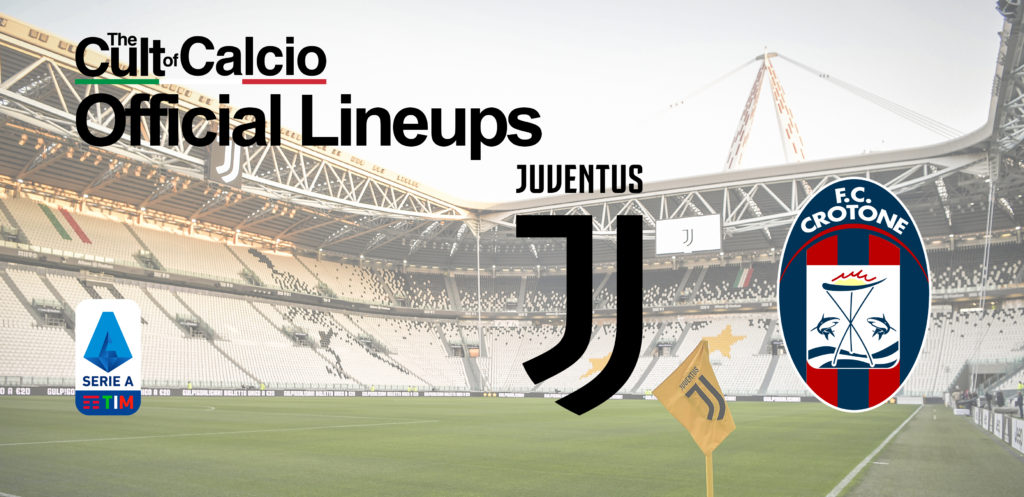 The Juventus and Crotone lineups for the Monday night match of Serie A Roundd 23 have been officially confirmed by both clubs