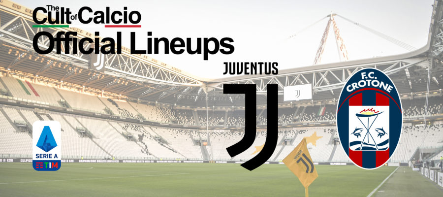 The Juventus and Crotone lineups for the Monday night match of Serie A Roundd 23 have been officially confirmed by both clubs
