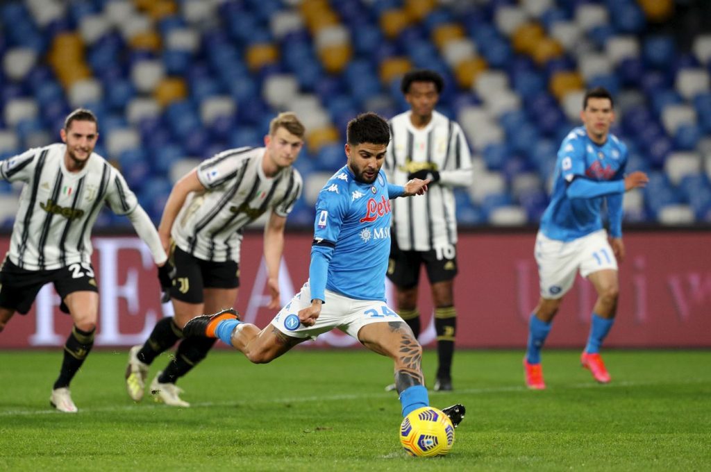 Surprise at the Armando Maradona Stadium as Napoli shocked Juventus with a Lorenzo Insigne converted penalty to grab the three points on offer