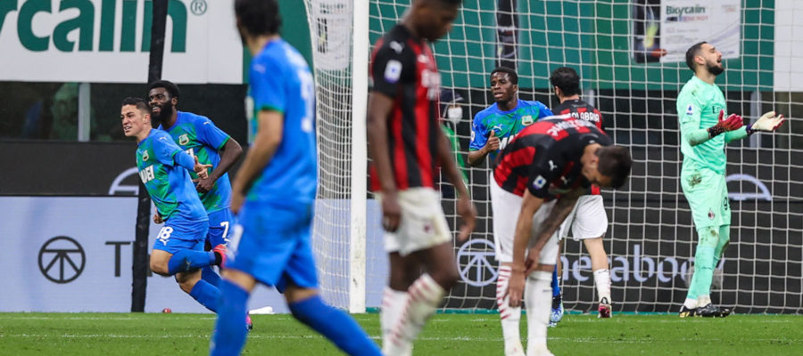 Sassuolo winning a prize for being the first Serie A side to punish one of the three rebel clubs that tried to join the elitist Super League. The victims were Milan, who fell 1-2 at the San Siro despite taking the lead with Hakan Calhanoglu