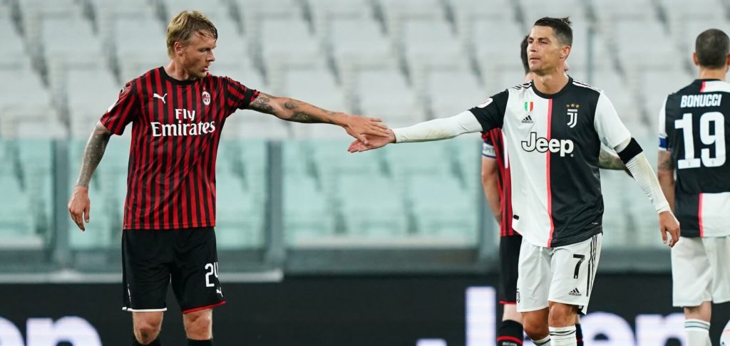 Kjaer Ronaldo Milan Juventus