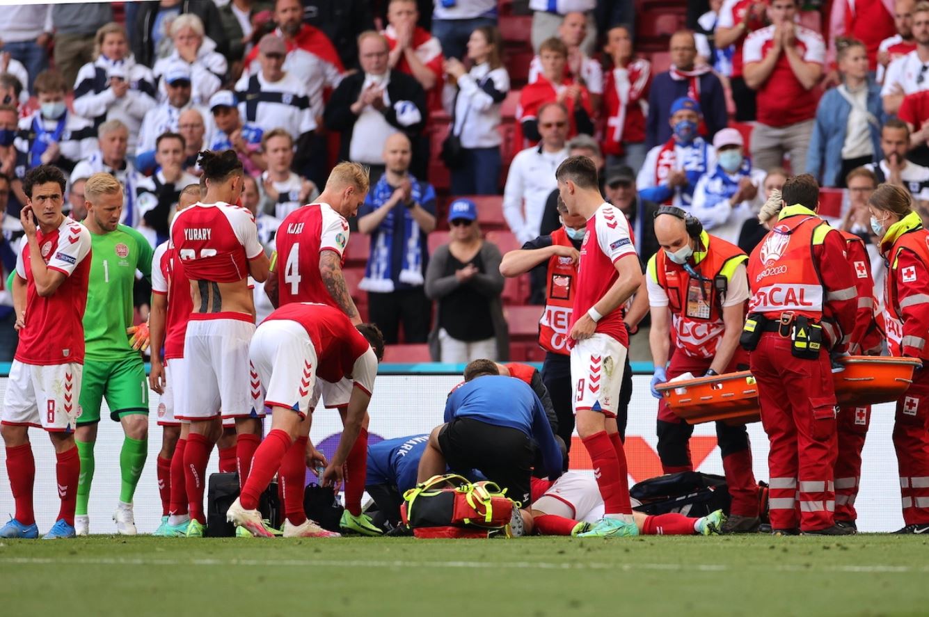 There were moments of panic in Copenhagen on Saturday as Christian Eriksen of Denmark collapsed to the ground while facing Finland in their Euro 2020 debut