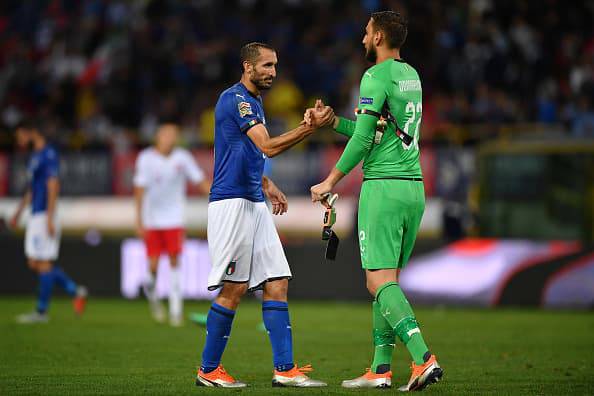 The veteran Giorgio Chiellini and the young Gianluigi Donnarumma earned the highest grades in our player ratings for Italy's win against Belgium
