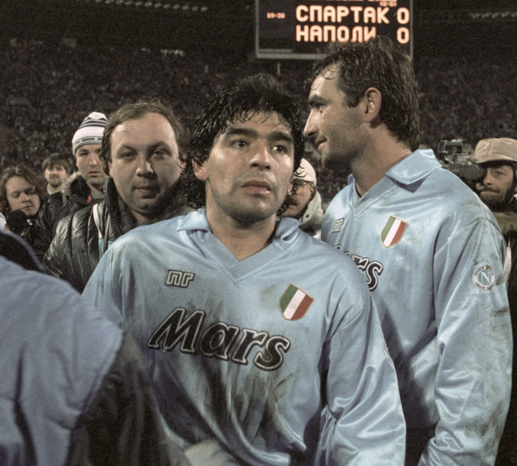 Spartak Moscow, which Napoli face tonight, elicit some painful memories for the Partenopei fans as it was the last European game played by Maradona