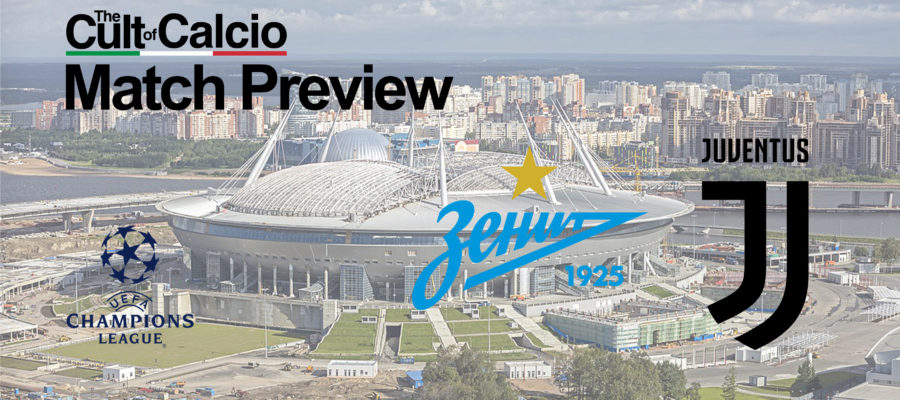 In a bid to maintain their positive European record after a shaky start in Serie A, Group H leaders Juventus visit St. Petersburg to play Zenit in Champions League