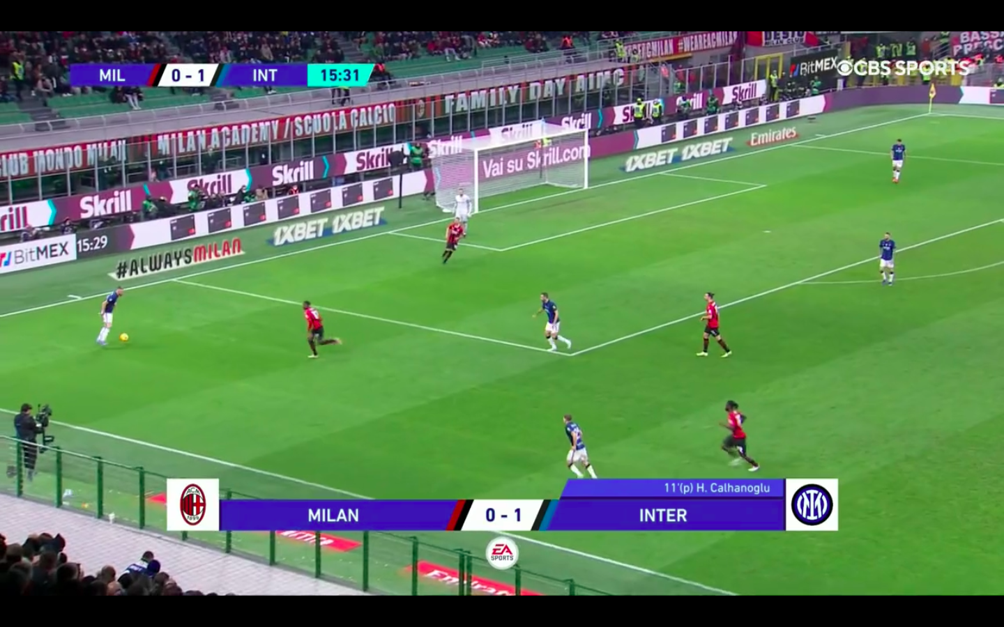 Credit: Paramount+ broadcast of Milan vs. Inter