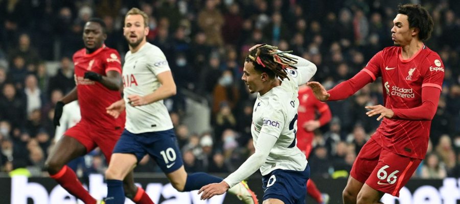 Tottenham and Liverpool shared the points in a 2-2 thriller in Premier League action, as Andrew Robertson was dismissed in the second half.