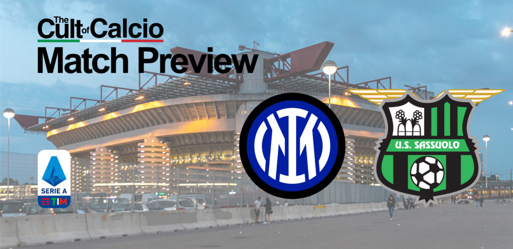 Inter will have an opportunity to regain control at the top of the Serie A standings when they take on Sassuolo at Giuseppe Meazza