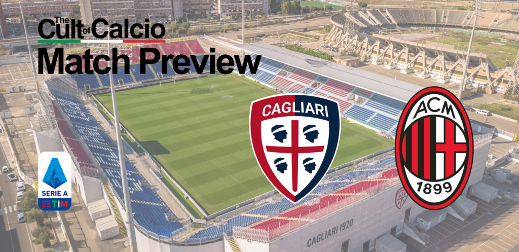 Cagliari's exciting meeting with table-topping Milan at sold-out Sardegna Arena will serve to round off Sunday's Serie A action