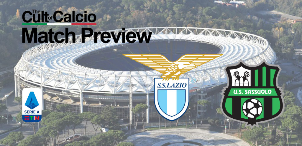 Saturday's Serie A encounter between Lazio and Sassuolo at the Stadio Olimpico will offer the hosts an opportunity to redeem themselves to the fans