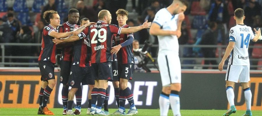 Inter suffered a massive blow in their title defense as they were beaten 2-1 by Bologna at the Stadio Renato Dall'Ara