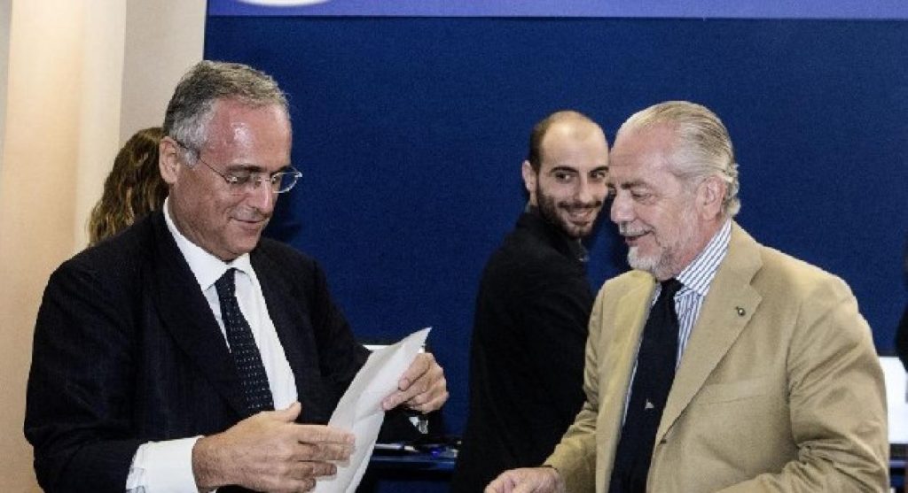 Lazio and Napoli owners Claudio Lotito and Aurelio De Laurentiis recently had dinner in Naples to discuss football politics and transfer market.