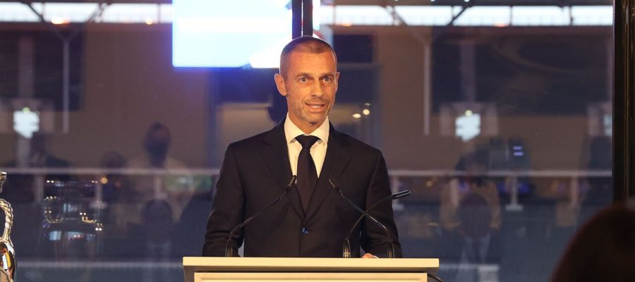 UEFA president Aleksander Ceferin participated in a pair of conventions in Italy after announcing that he would run again for the position.