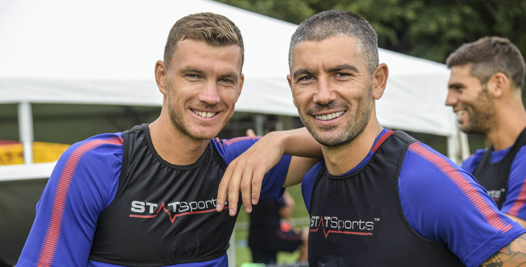 Edin Dzeko bid farewell to Serbian veteran Aleksandr Kolarov, who announced his retirement from professional football at 36-years-old.