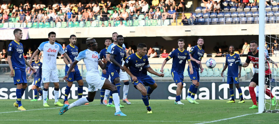 Napoli forced their way past a clueless Verona side, putting five past their opponents and celebrating Khvicha Kvaratskhelia's first goal on his debut day