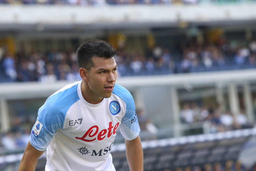 Hirving Lozano was expected to start against Frosinone, replacing the banged-up Khvicha Kvaratshkelia on the left wing but spent the match on the bench.