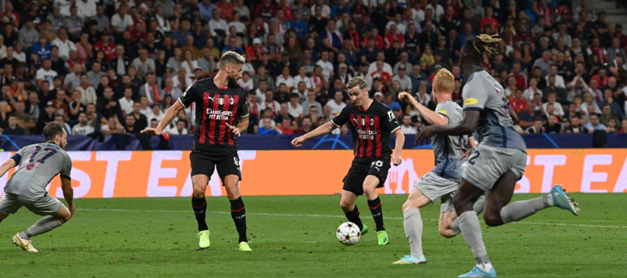 At the Red Bull Arena, Alexis Saelemaekers canceled Noah Okafor's lead for the home side as Milan and RB Salzburg tied in their Champions League debut