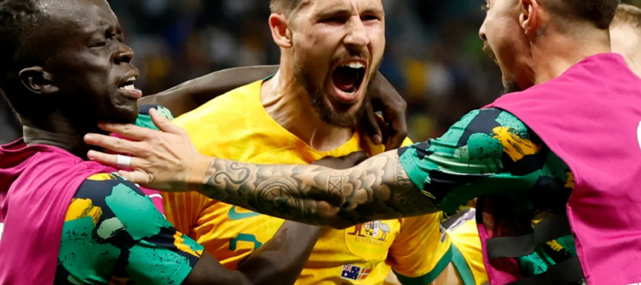 Australia reached the World Cup knockouts for the first time since 2006 as they beat Denmark 1-0 in the Group D final six-pointer