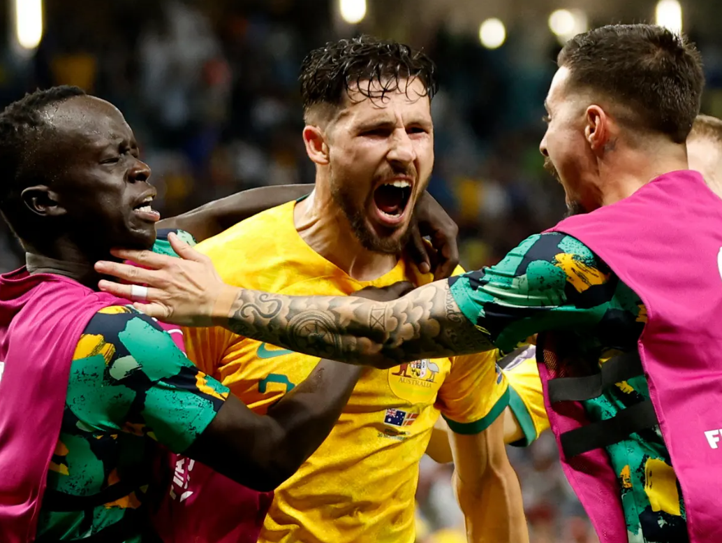 Australia reached the World Cup knockouts for the first time since 2006 as they beat Denmark 1-0 in the Group D final six-pointer