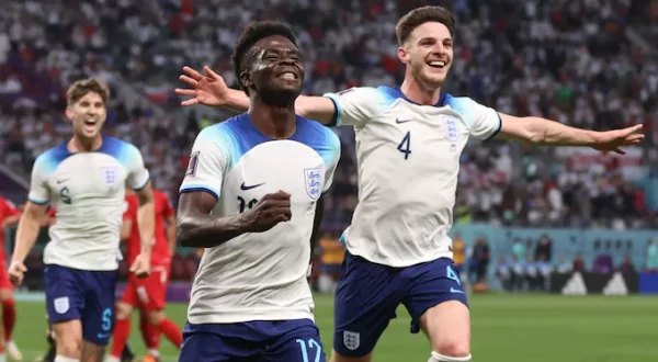 England defeated Iran 6-2 in their 2022 World Cup opener as Bukayo Saka scored a brace in the win.