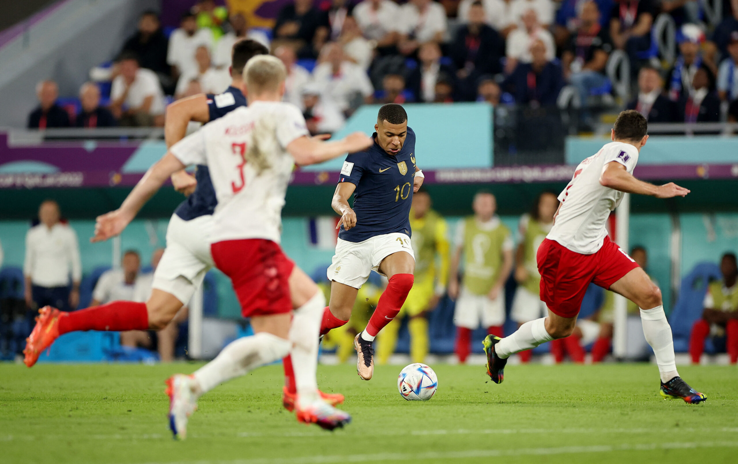 Denmark succumbed to a 2-1 defeat to France in a mouth-watering round-two game of the 2022 World Cup Group D, throwing their progression hopes into doubt