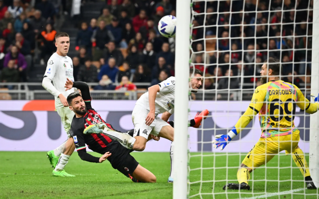 Milan survived Daniel Maldini's attempted parricide on Saturday night and resorted to an Olivier Giroud masterpiece goal to bend Spezia's resistance