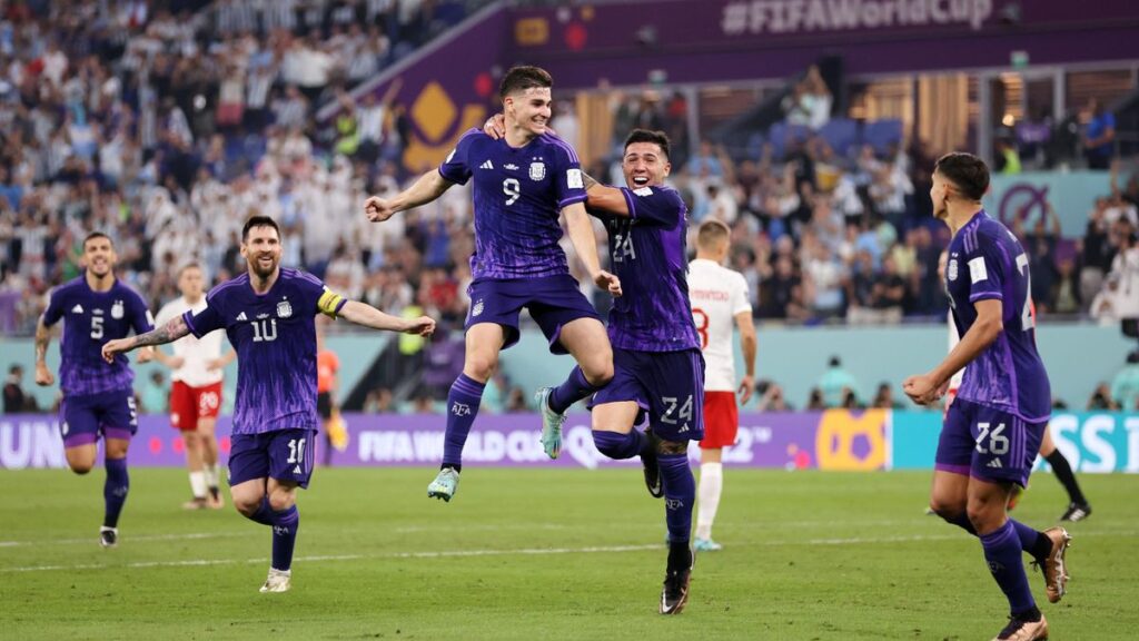 Messi missed a first-half penalty, but he and Argentina still dominated Poland, winning 2-0 in the final match of the group stage