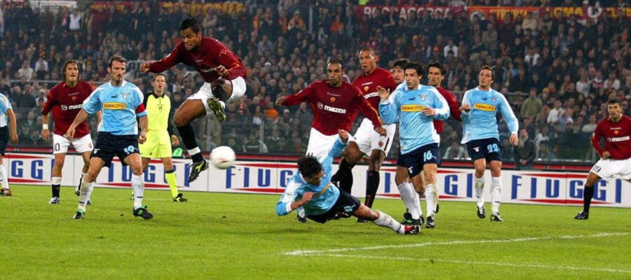 The Derby della Capitale between Roma and Lazio played on November 9, 2003, went down in history as the derby of Amantino Mancini's "God's Back-Heel"