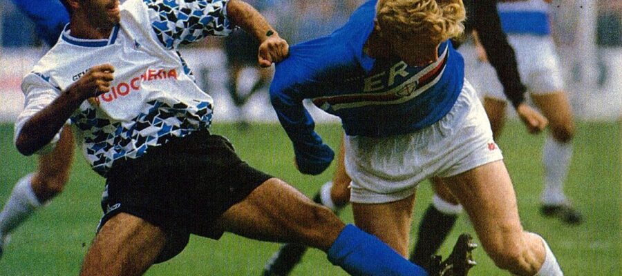 On Novembe 11, 1990, Oleksij Mychajlycenko scored Sampdoria's first goal in a 4-2 win over Pisa and was instrumental in the Blucerchiati's success