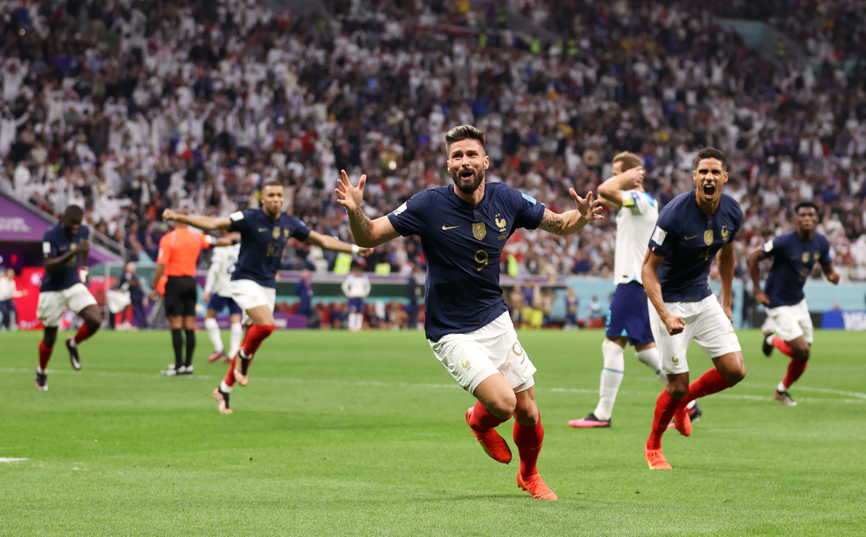 France eked out a 2-1 victory over England in a 2022 World Cup quarter-final contest at Al Bayt Stadium to set up a semi-final tie against Morocco