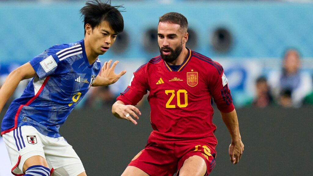 Despite dominating the first half, Spain conceded two second-half goals, losing 1-2. Carvajal's entrance left the backline weakened, which Japan exploited
