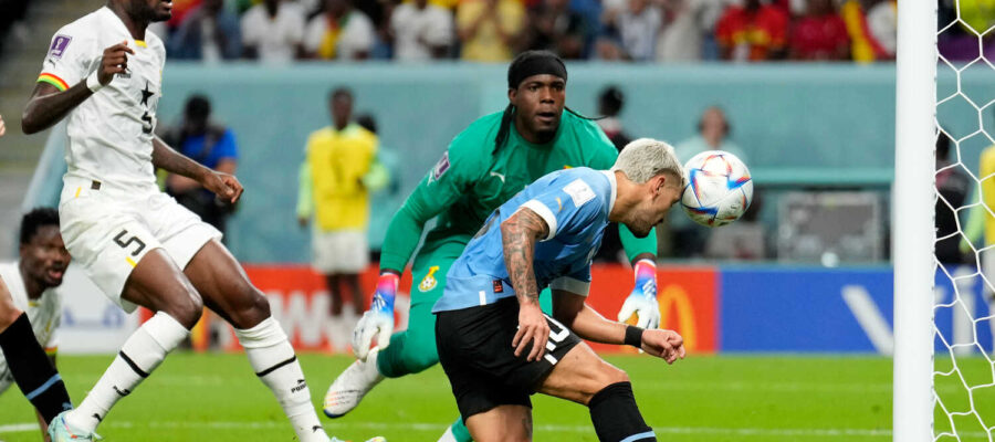 Uruguay beat Ghana 2-0 on Friday but ended the game in tears as South Korea's late winner against Portugal condemned both them and the Black Stars