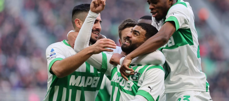 Relegation-battling Sassuolo ended a nightmarish eight-match winless run in Serie A with a thumping 5-2 win at reigning champions Milan