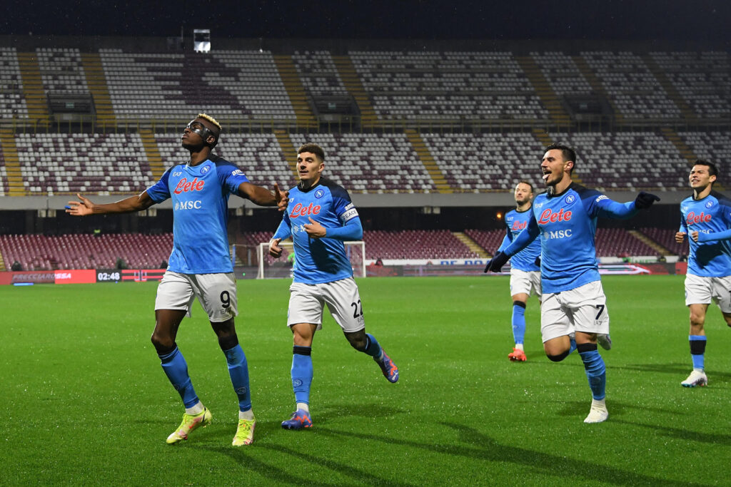 With the easy win over Salernitana, Napoli have collected 50 points in the first half of the season, which has them on pace to collect 100 points.