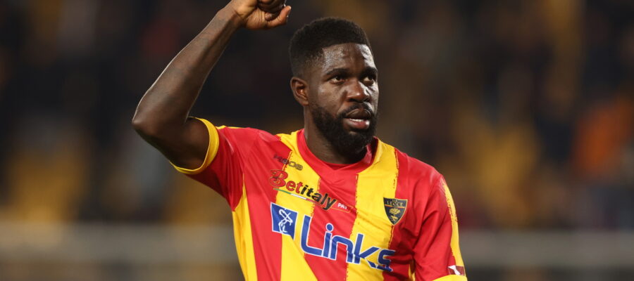 Wednesday’s game between Lecce and Lazio was briefly halted in the second half as the opposing fans targeted Samuel Umtiti with racist chants.