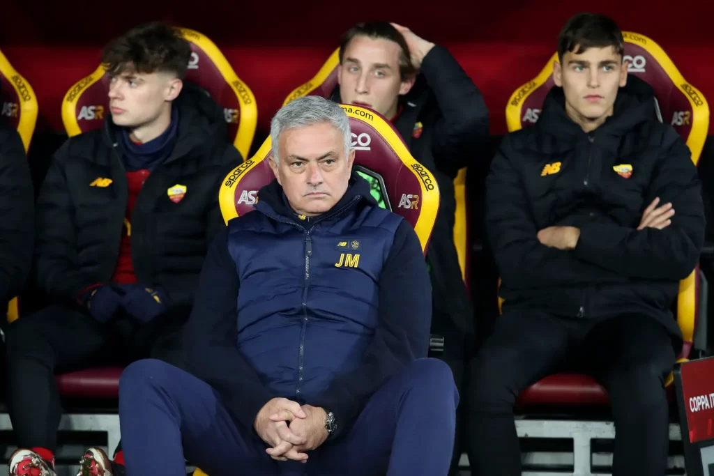 Jose Mourinho was sent to the stands as he watched his Roma side suffer a 2-1 defeat away to Cremonese at the Stadio Giovanni Zini.
