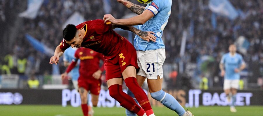 Roger Ibanez played a key role in Roma’s demise in the Derby for a third time. The defender picked up two yellow cards in just 32 minutes.